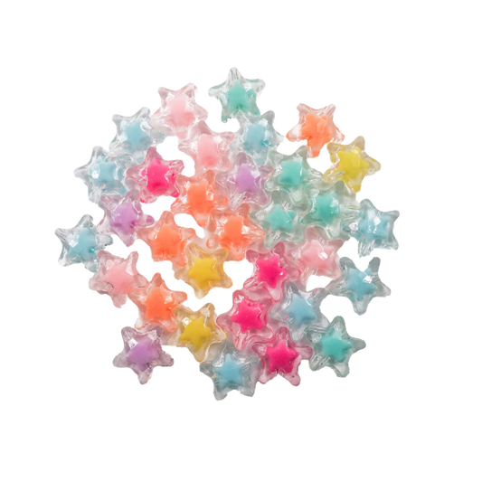 Acrylic Star Spacer Beads