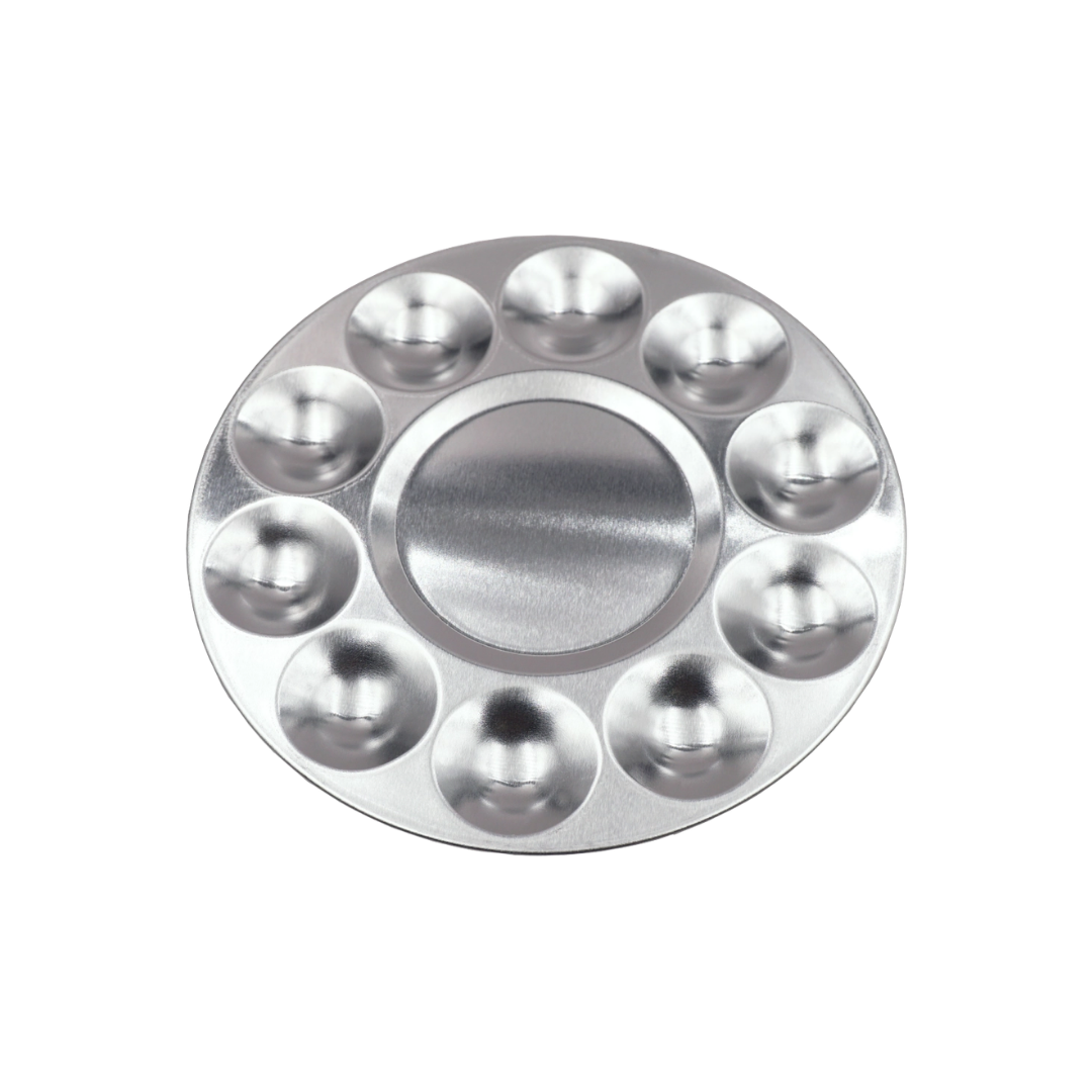 Aluminum Paint Palette – Circle, 12 Pan
