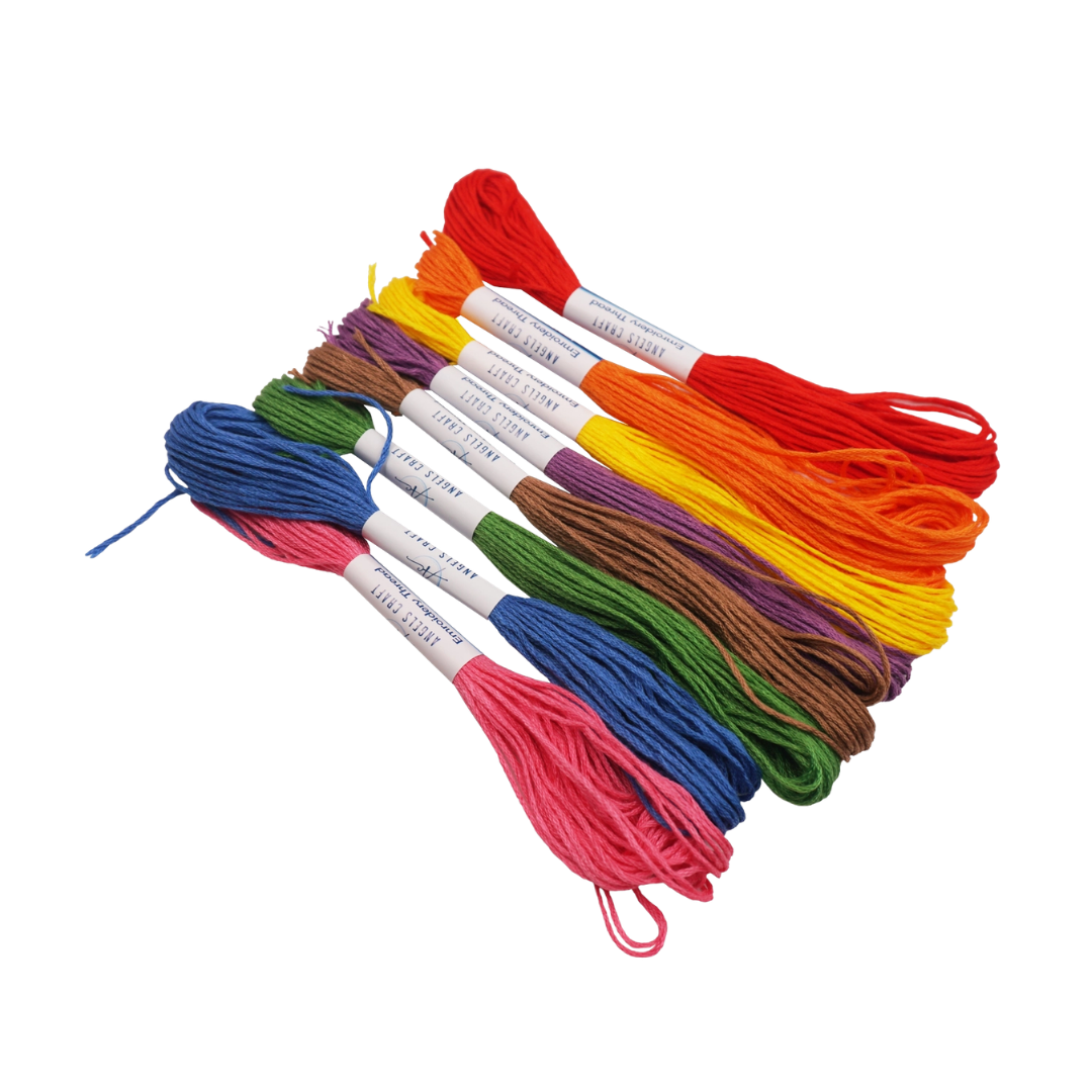 Embroidery Thread – Primary Colors (8 Count)