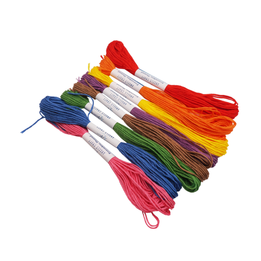 Embroidery Thread – Primary Colors (8 Count)