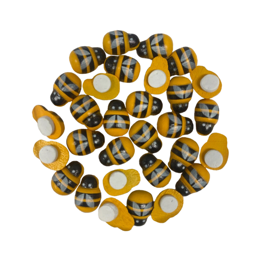Tiny Wooden Bumblebees – 30 Count
