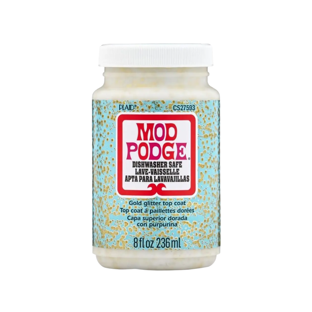 Mod Podge® Dishwasher Safe Glitter – Gold (8 oz)