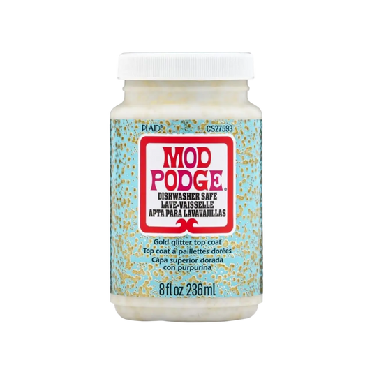 Mod Podge® Dishwasher Safe Glitter – Gold (8 oz)