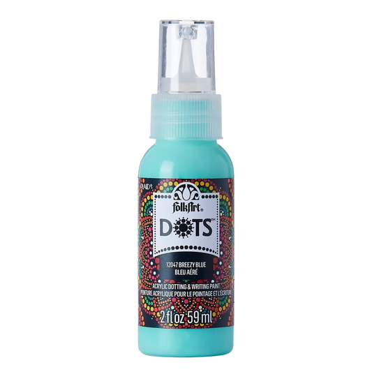 Folkart Dots Acrylic Paint 2 oz - Breezy Blue