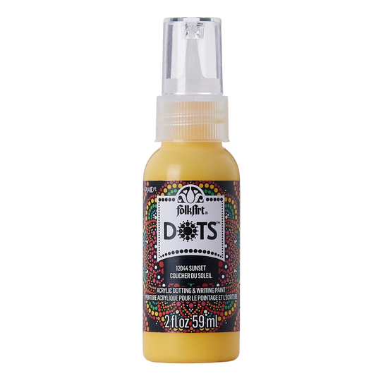 Folkart Dots Acrylic Paint 2 oz - Sunset