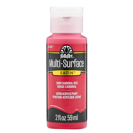 Folkart Multi-Surface Satin Acrylic Paint 2 oz - Cardinal Red