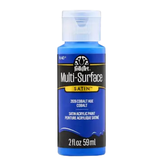 Folkart Multi-Surface Satin Acrylic Paint 2 oz - Cobalt Hue