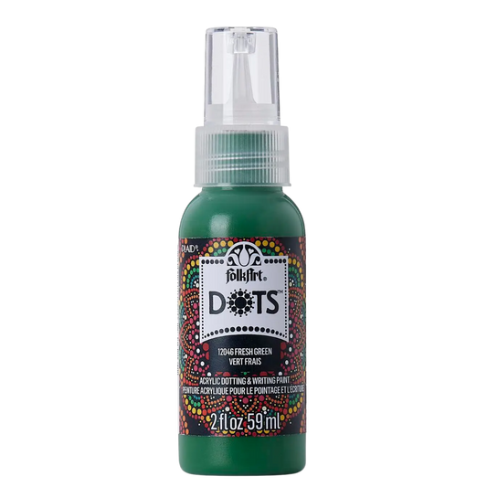 Folkart Dots Acrylic Paint 2 oz - Fresh Green