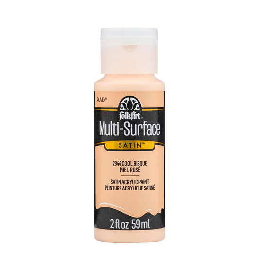 Folkart Multi-Surface Satin Acrylic Paint 2 oz - Cool Bisque
