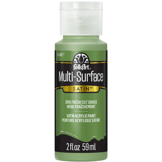 Folkart Multi-Surface Satin Acrylic Paint 2 oz - Fresh Cut Grass