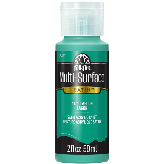 Folkart Multi-Surface Satin Acrylic Paint 2 oz -  Lagoon