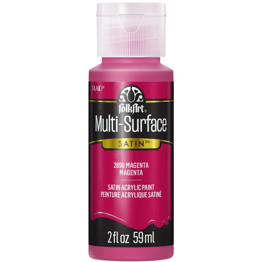 Folkart Multi-Surface Satin Acrylic Paint 2 oz -  Magenta