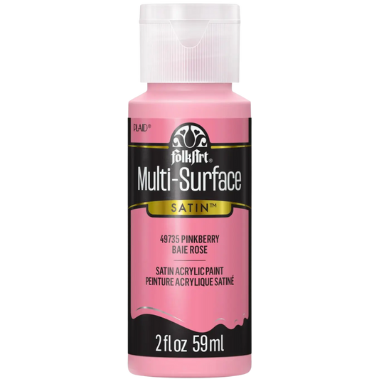 FolkArt Multi-Surface Satin Acrylic Paint 2 oz -  Pinkberry