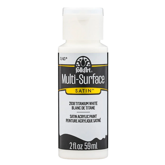 FolkArt Multi-Surface Satin Acrylic Paint 2 oz -  Titanium White