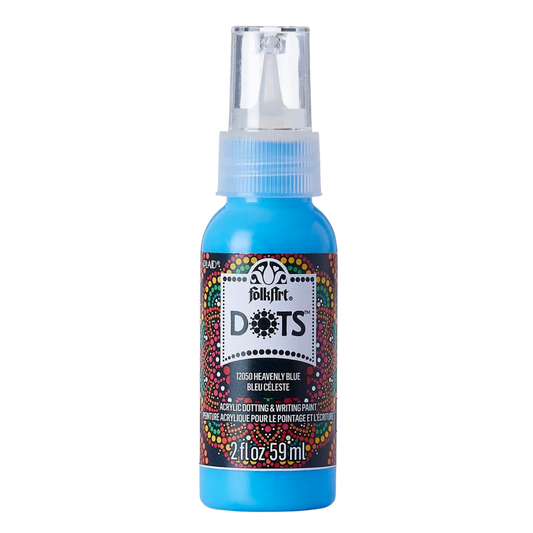 Folkart Dots Acrylic Paint 2 oz - Heavenly Blue