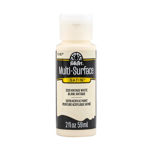 FolkArt Multi-Surface Satin Acrylic Paint 2 oz -  Vintage White