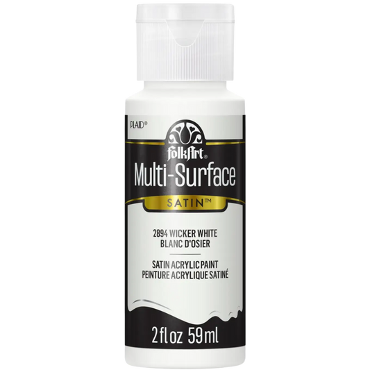 FolkArt Multi-Surface Satin Acrylic Paint 2 oz -  Wicker White