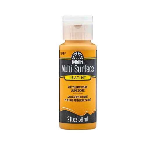 FolkArt Multi-Surface Satin Acrylic Paint 2 oz - Yellow Ochre