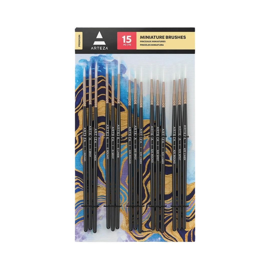 Arteza® Detail Paint Brushes 15pc Set