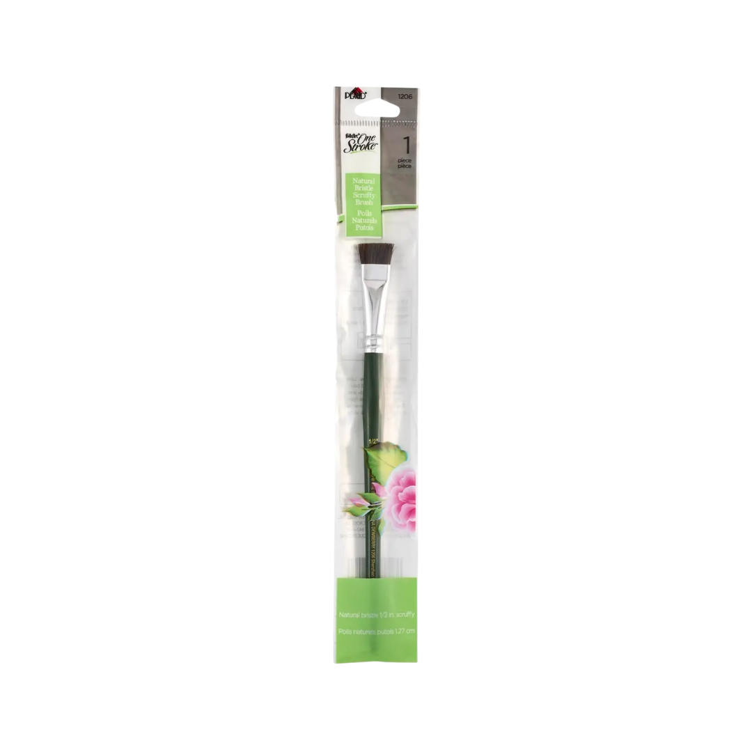 Folkart ® One Stroke™ Brush - Scruffy, 1/2"