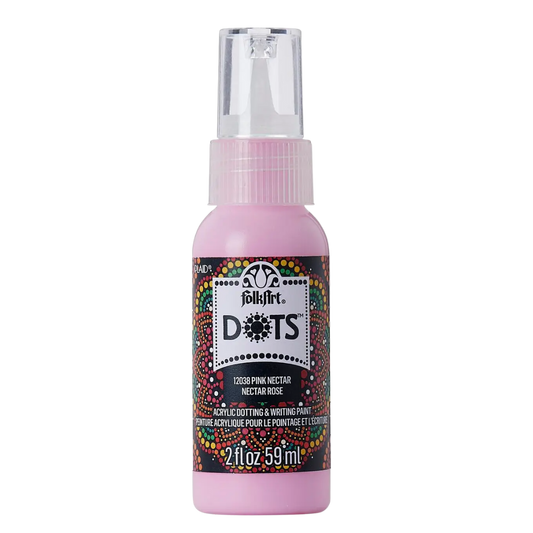 Folkart Dots Acrylic Paint 2 oz - Pink Nectar