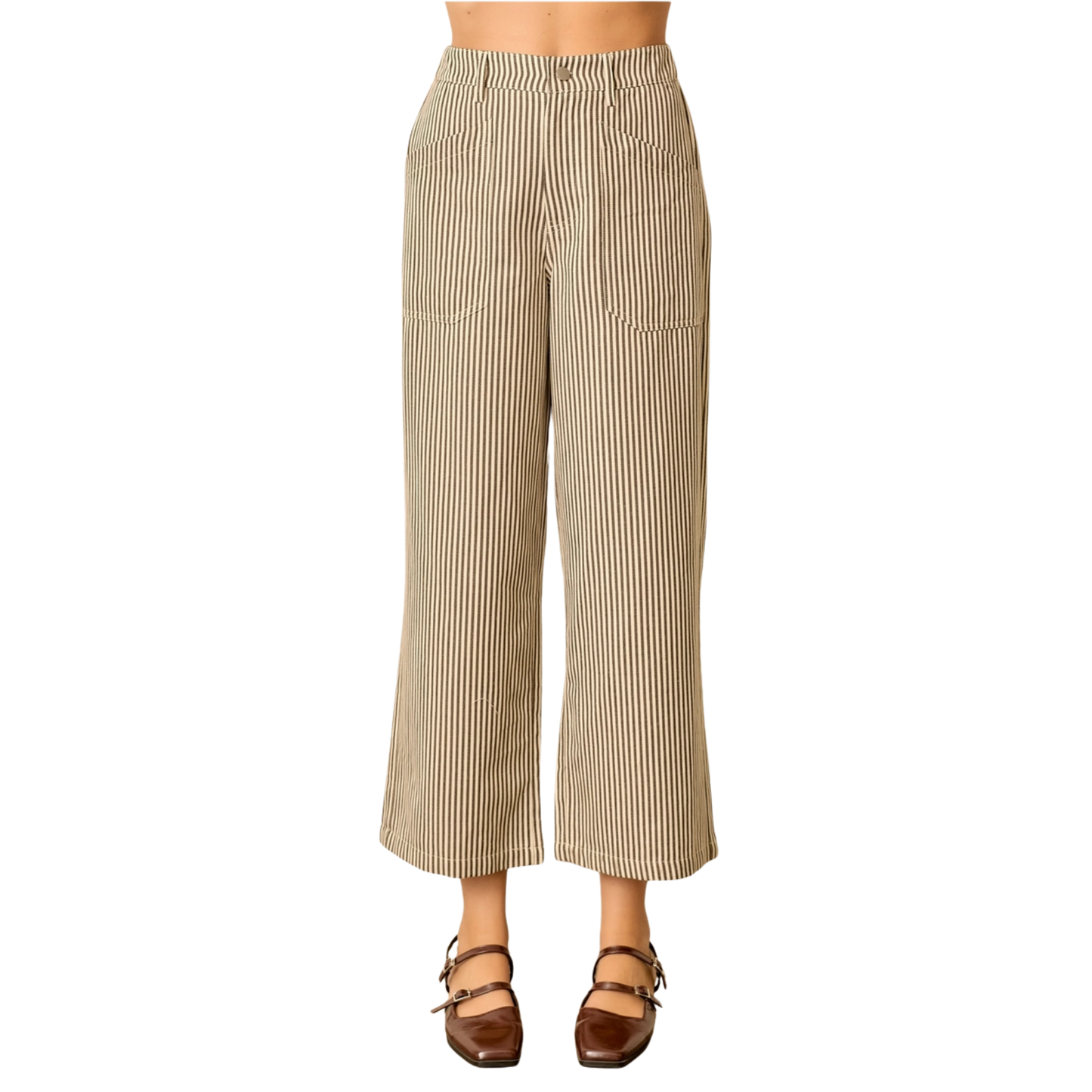 Pinstripe Pant - Mocha