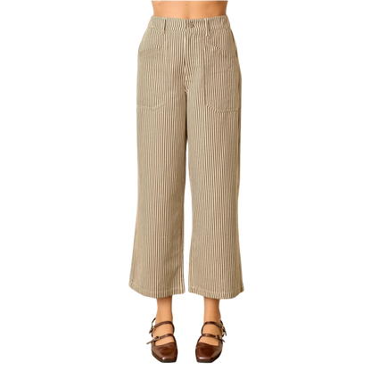 Pinstripe Pant - Mocha