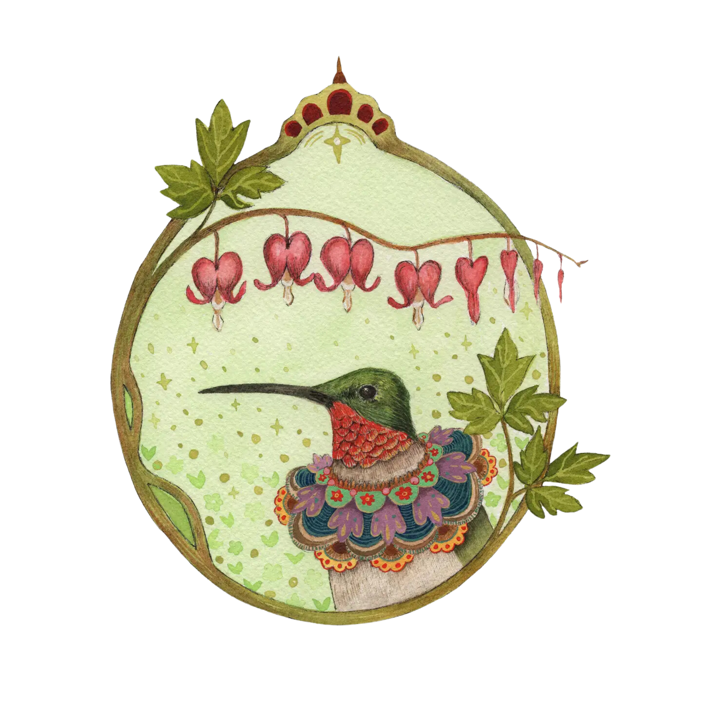 Floral Flight Crew:  Hummingbird 8"x10" Print