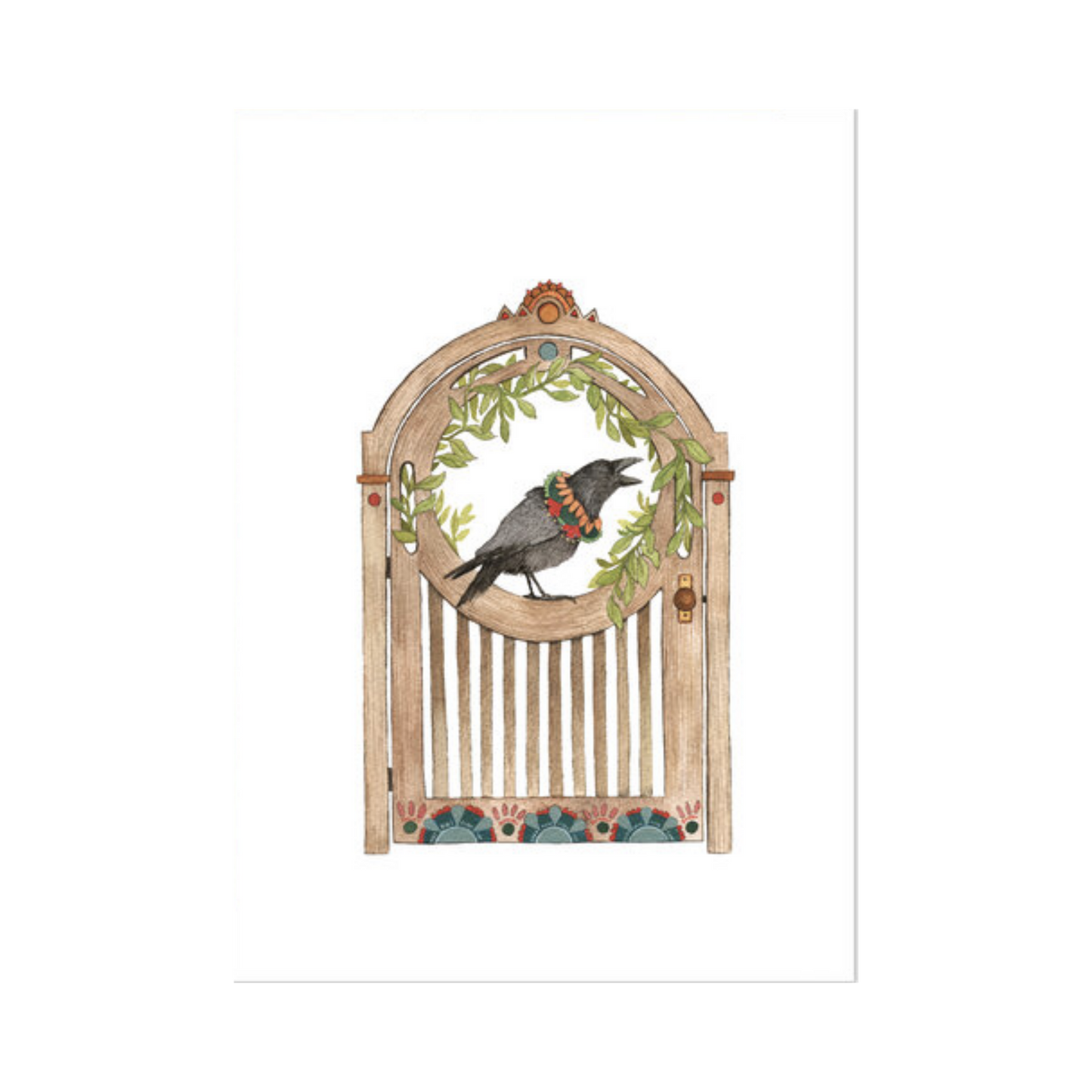 Woodland Garden: Jack's Garden Gate - Greeting Card