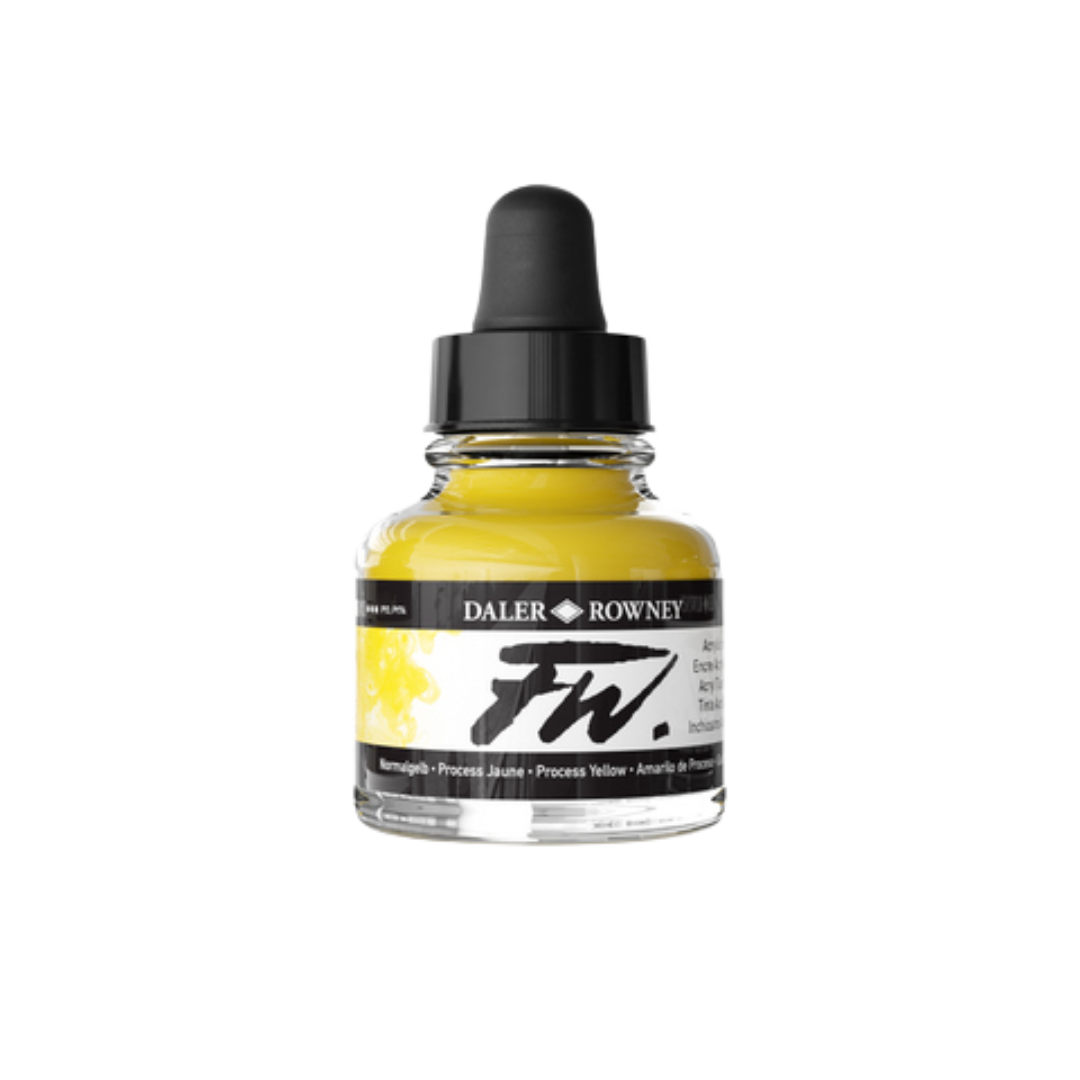 FW Liquid Acrylic Ink 1oz - Process Yellow