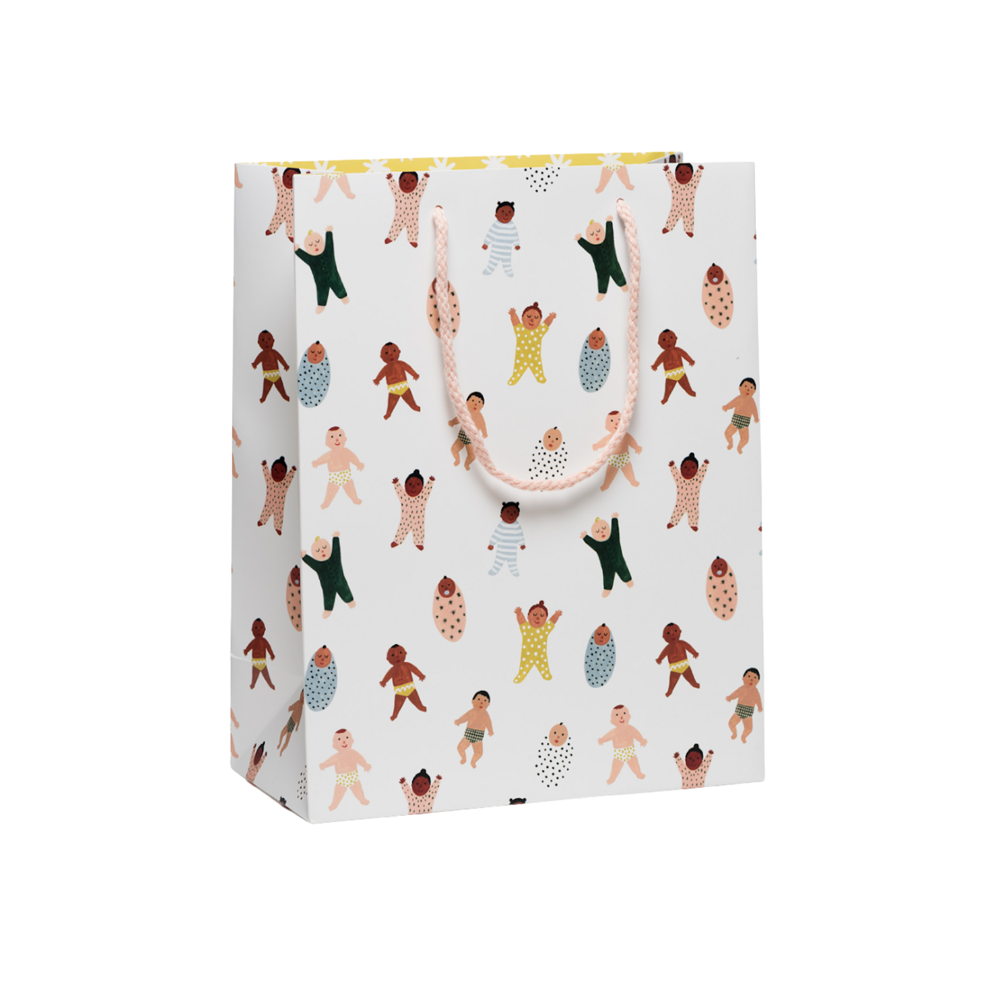 Gift bag with illustration of babies 
