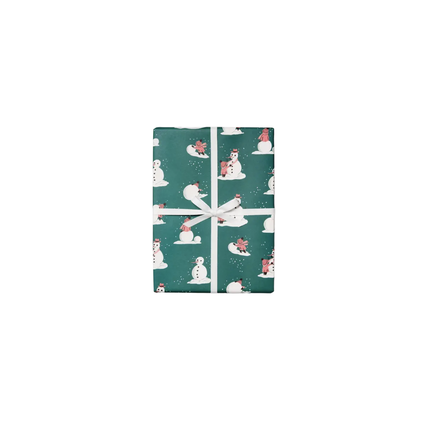 Building Snowman Holiday Wrapping Paper Rolls