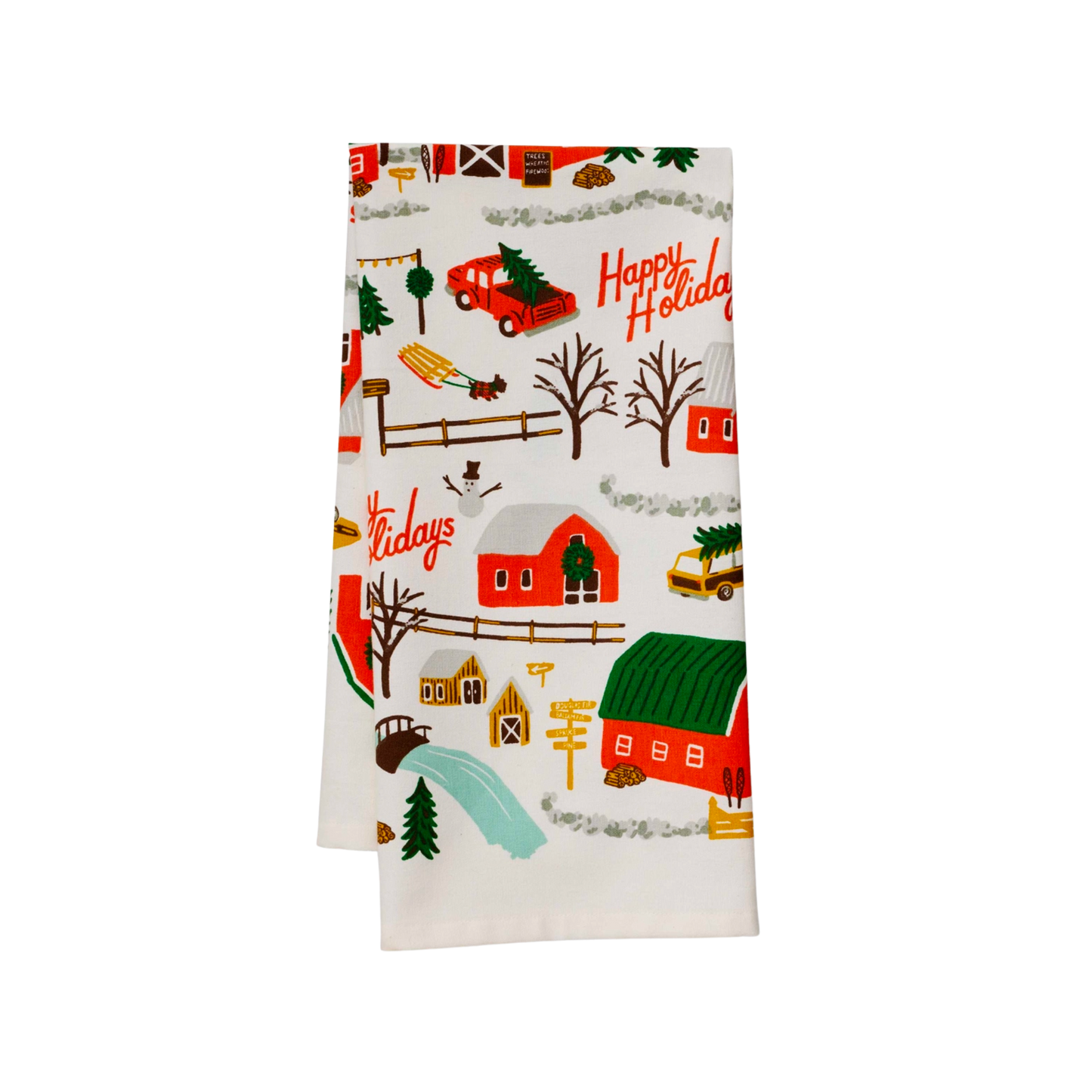 Christmas Tree Farm Tea Towel
