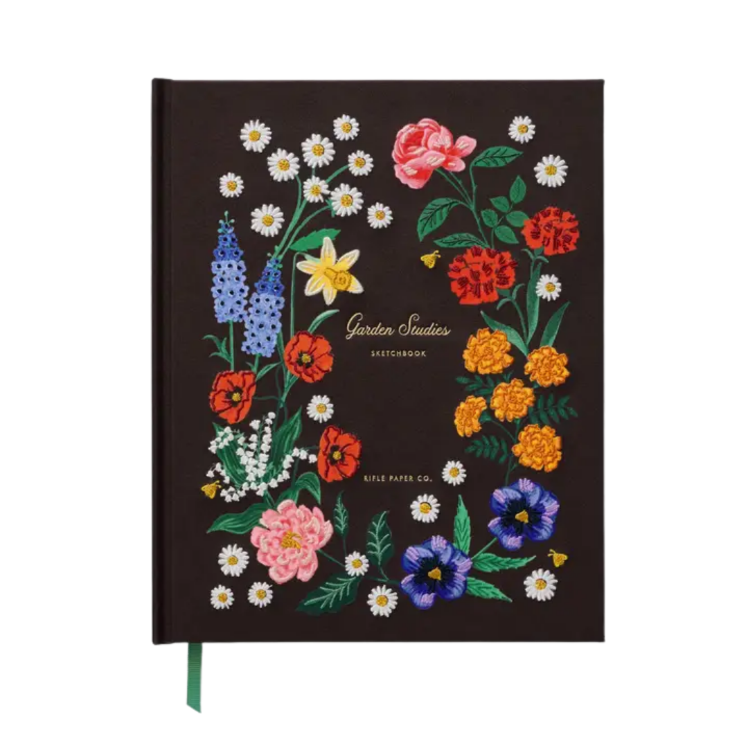 Garden Study Embroidered Sketchbook