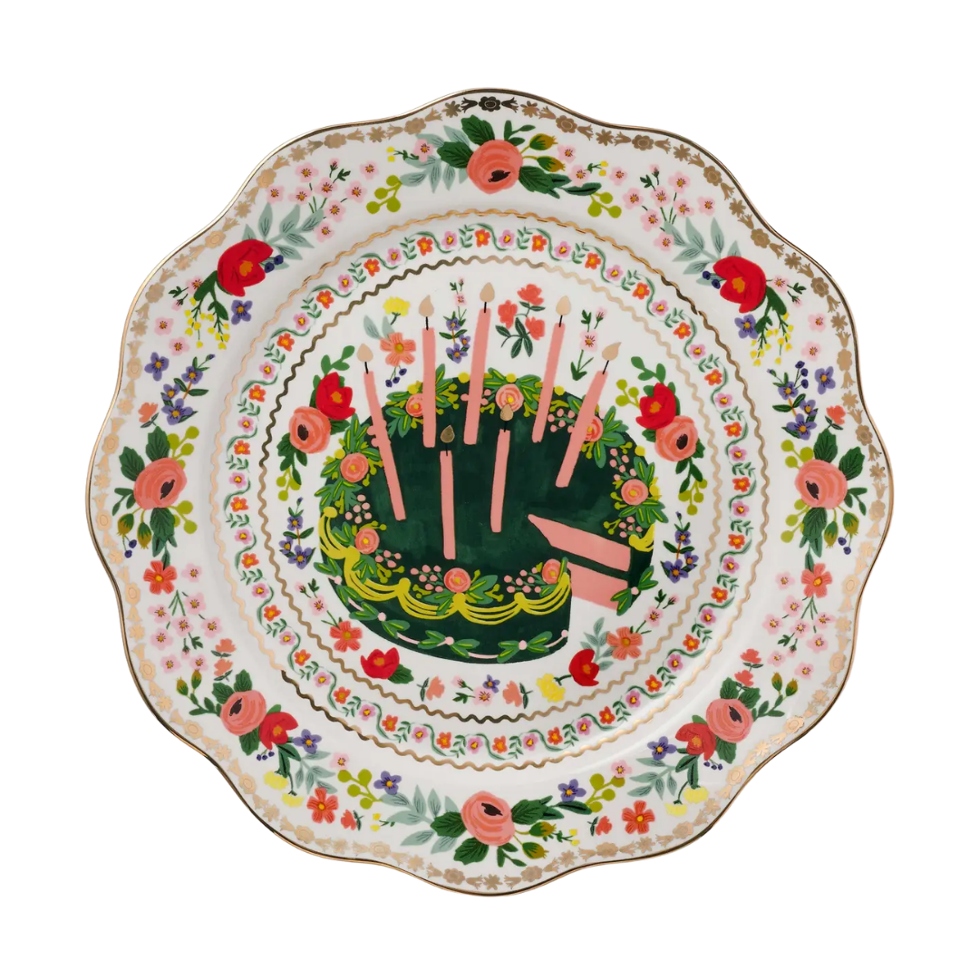 Floral Cake Celebration Plate