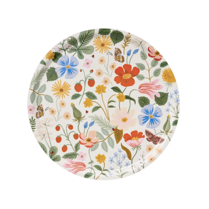Strawberry Fields Bent Ply Round Tray