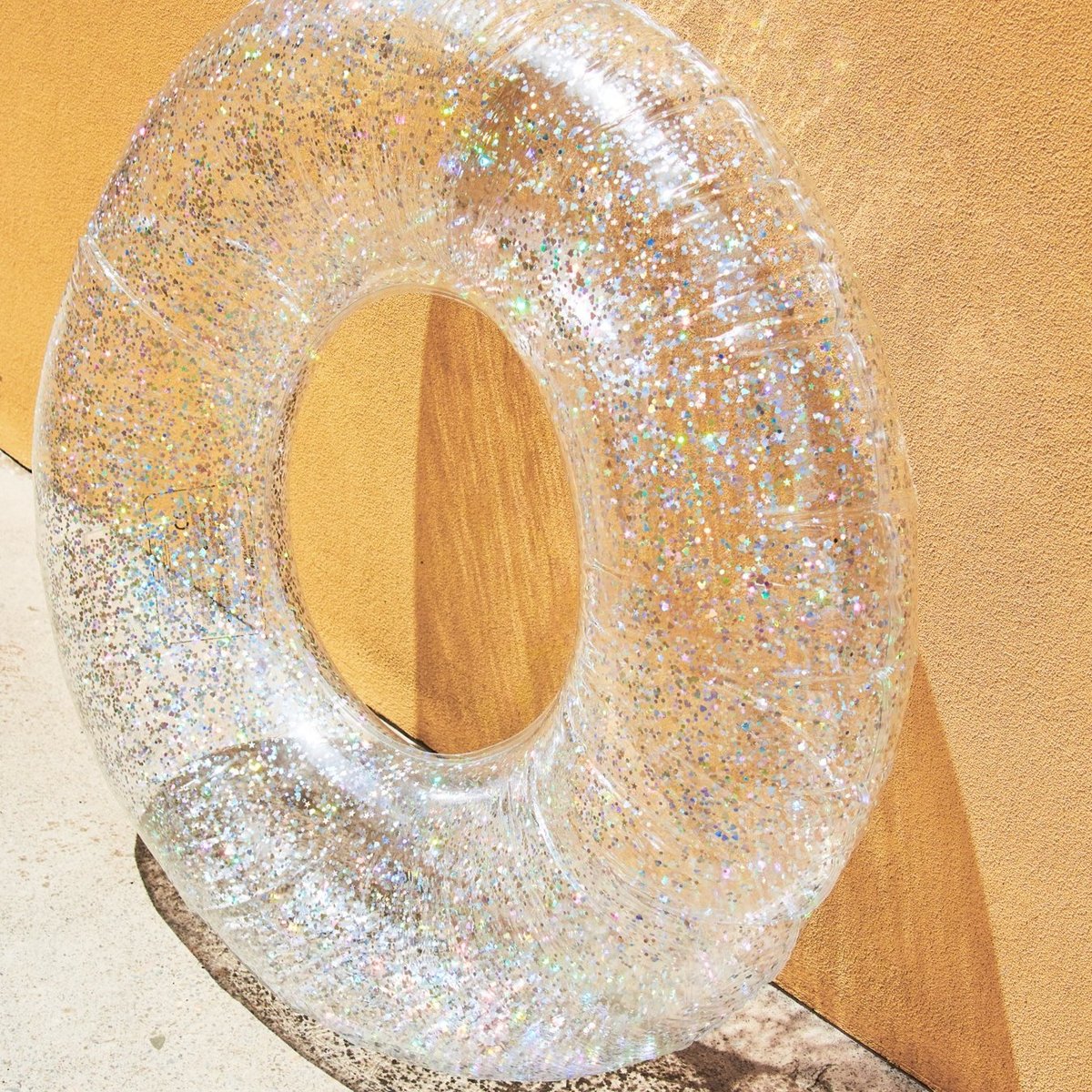 Clear Glitter Pool Ring
