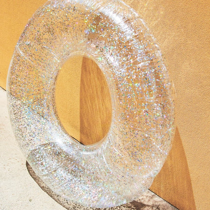 Clear Glitter Pool Ring
