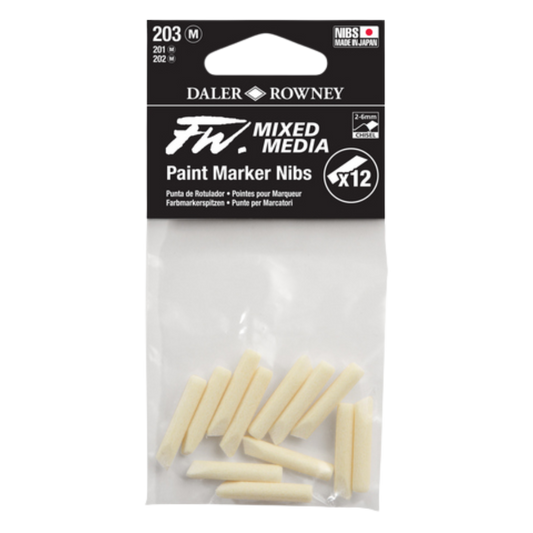 FW 2-6MM Chisel Tip Nibs 12pcs
