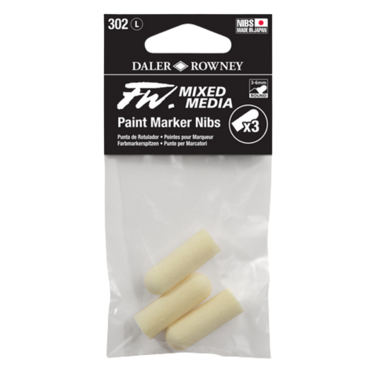 FW 3-6MM Round Tip Nibs 3pcs