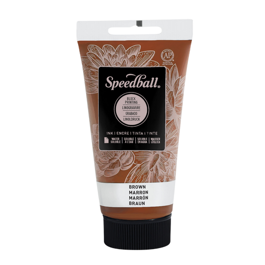 Water-Soluble Block Printing Ink 2.5oz - Brown