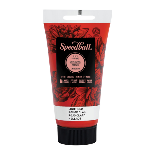 Water-Soluble Block Printing Ink 2.5oz - Light Red