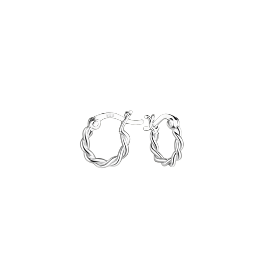 10mm Twisted French Lock Huggie Hoops