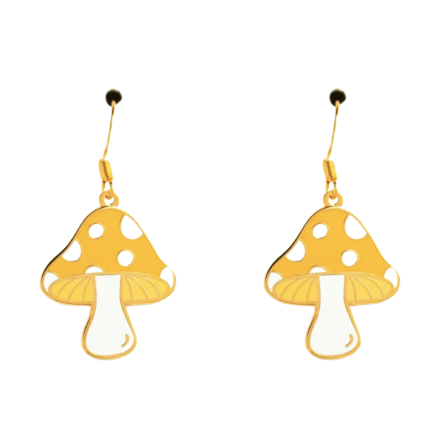 Egg Yolk Mushroom Earrings