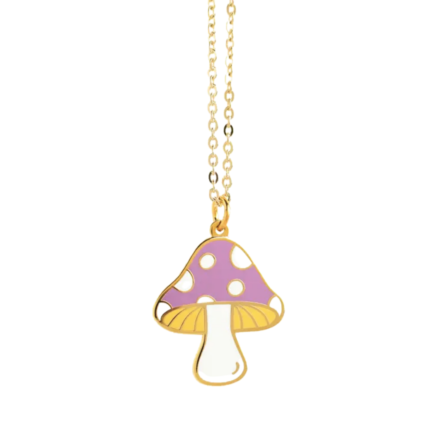 Lilac Mushroom Necklace