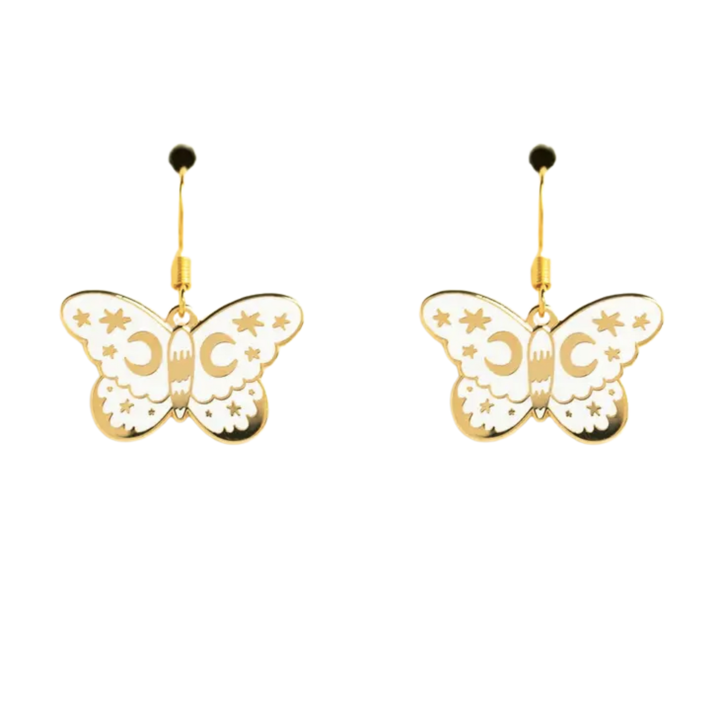 Snow Moth Earrings