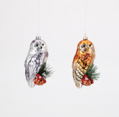 Glass Owl Ornament