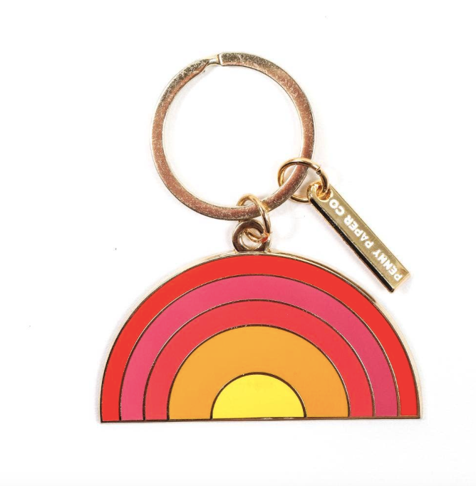 Sunrise Enamel Keychain