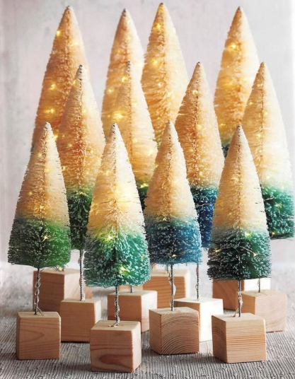 Light Up Banded Bushy Trees