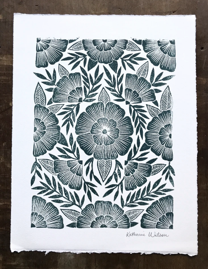 Katharine Watson 11" x 14" Block Printed Art Print